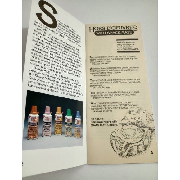 Vintage Cook Book Snack Mate Cheese Spread Quick'n Easy Ideas (bb2) - Picture 3 of 8